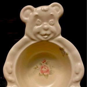 Pfaltzgraff "Tea Rose" Pattern Teddy Bear Bowl. RETIRED!